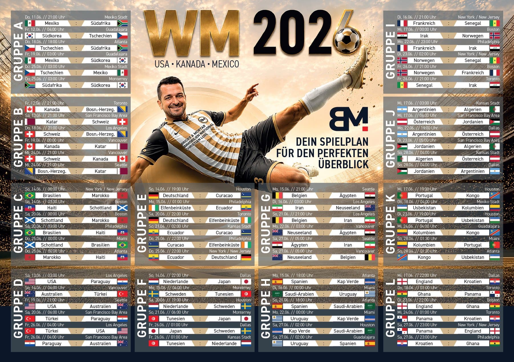 WM 2026 Spielplan – dein Spielplan für den perfekten Überblick (PDF)